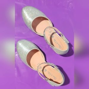 Olive & Edie Girls Silver Selina Heel